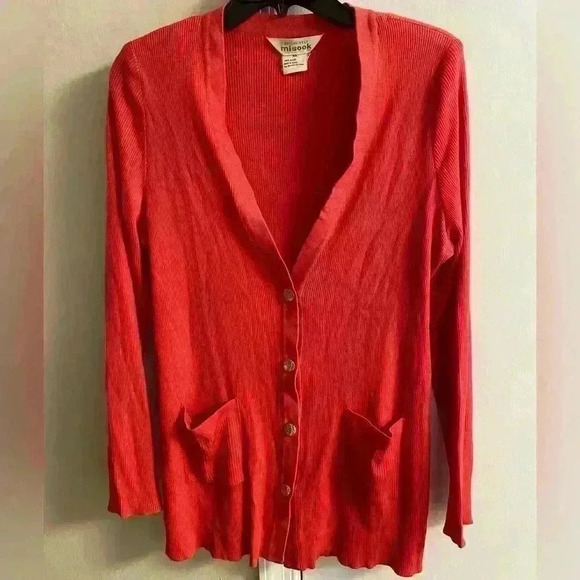 Exclusively misook women’s knit button up sweater cardigan, XL - Picture 1 of 5